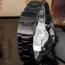 Ceas barbatesc sport, marca Winner, bratara negra din otel inoxidabil, rezistent la apa 3bar, mecanism automatic-mecanic, cu calendar + cutie cadou