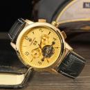 Ceas Forsining barbatesc automatic, curea din piele naturala neagra, ceas de top model 2018, stil fashion