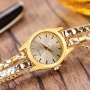 Ceas dama model 2018, mecanism Quartz(Baterie), curea din piele de culoare galbena, stil Fashion