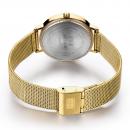 Ceas de dama Mini Focus gold, rezistent la apa 3Bar, mecanism Quartz, curea din otel inoxidabil, afisaj analogic, stil Fashion + cutie cadou