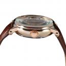 Ceas barbatesc Forsining cu Moon Phase (arata noapte/zi), curea din piele maro, calendar complet, mecanism automatic-mecanic, stil Fashion + cutie cadou