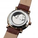 Ceas barbatesc Forsining cu Moon Phase (arata noapte/zi), curea din piele maro, calendar complet, mecanism automatic-mecanic, stil Fashion + cutie cadou