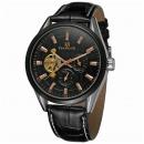 Ceas barbatesc Forsining, curea din piele neagra, mecanism automatic-mecanic, stil Business + cutie cadou