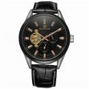 Ceas barbatesc Forsining, curea din piele neagra, mecanism automatic-mecanic, stil Business + cutie cadou