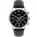 Ceas barbatesc Jaragar automatic,  curea din piele neagra, stil Fashion + cutie cadou