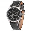Ceas barbatesc Jaragar automatic,  curea din piele neagra, stil Fashion + cutie cadou