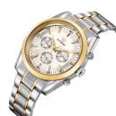 Ceas barbatesc OUYAWEI, bratara din otel inoxidabil, mecanism automatic, calendar complet, rezistent la apa 3ATM(30m), stil Fashion