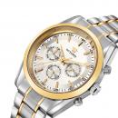 Ceas barbatesc OUYAWEI, bratara din otel inoxidabil, mecanism automatic, calendar complet, rezistent la apa 3ATM(30m), stil Fashion