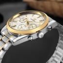 Ceas barbatesc OUYAWEI, bratara din otel inoxidabil, mecanism automatic, calendar complet, rezistent la apa 3ATM(30m), stil Fashion