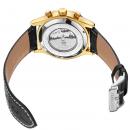 Ceas barbatesc OUYAWEI, mecanism automatic, calendar complet, bratara din piele neagra, rezistent la apa 3ATM(30m), stil Fashion