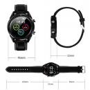 Ceas smartwatch NO.1 DT28, 64KB RAM + 512KB ROM, display 1.54 inch cu touch screen, rezolutie 240 x 240 pixeli, baterie 230mAh, altimetru/barometru/termometru, rezistent la apa IP68