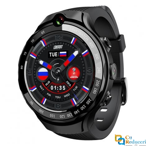 Smartwatch LOKMAT LOK02, 4G, 2 camere 5MP, rezolutie 400*400 pixeli, display 1.39inch AMOLED, pozitionare BeiDou + GPS, Android 7.1, procesor Quad Core 1.25GHz, 1G Ram + 16G ROM