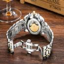 Ceas barbatesc Tevise, mecanism automatic, calendar complet, bratara din otel inoxidabil, rezistent la apa 3ATM + cutie cadou
