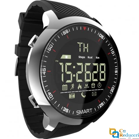 Ceas Smartwatch LOKMAT MK18, display 1.1 inch, rezistent la apa IP68(5 ATM), capacitate baterie 180mAh, pendometru, masoara pasii parcursi, distanta si arderea caloriilor