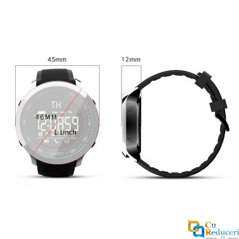 Ceas Smartwatch LOKMAT MK18, display 1.1 inch, rezistent la apa IP68(5 ATM), capacitate baterie 180mAh, pendometru, masoara pasii parcursi, distanta si arderea caloriilor