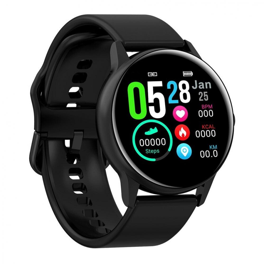 Ceas smartwatch DT NO.1 DT88, 64KB RAM + 512KB ROM, display 1.22 inch IPS cu touch screen, rezolutie 240 x 240 pixeli, baterie 150mAh, rezistent la apa IP68, altimetru/barometru/UV