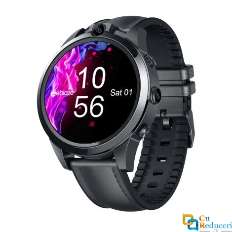 Ceas smartwatch Zeblaze Thor 5 Pro, 2 x camera 5MP, display 1.6 inch LTPS Crystal cu touch screen, rezolutie 320 * 320 pixeli, GPS, procesor Quad Core 1.25GHz, 3G Ram + 32G ROM, 4G, baterie 800mAh
