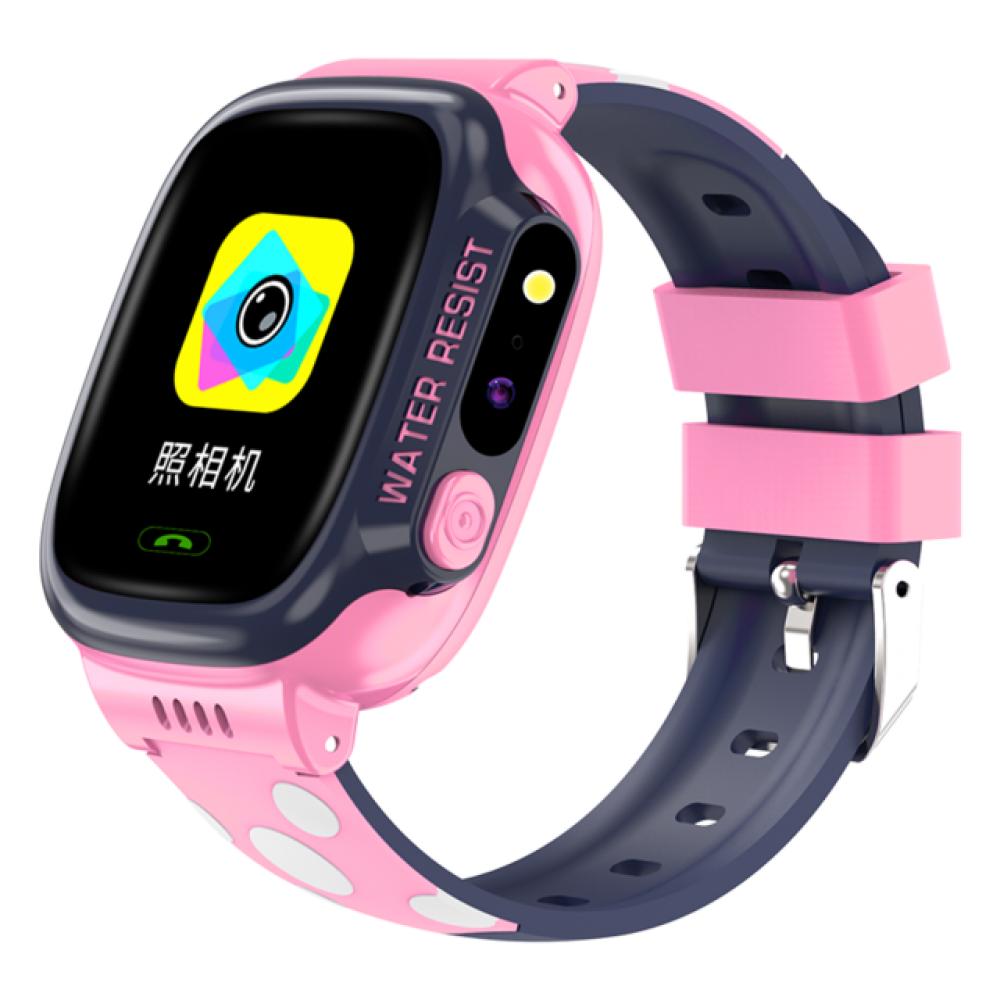 Ceas smartwatch Kingwear Y92 roz, display 1.44inch TFT cu touch screen, rezolutie 240 x 240 pixeli, baterie 680mAh, camera: 500,000 pixels