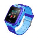 Ceas smartwatch Kingwear Q12 albastru, display 1.44inch TFT cu touch screen, rezolutie 128 x 128 pixeli, baterie 400mAh, memorie 32 M RAM + 32 M ROM, lanterna