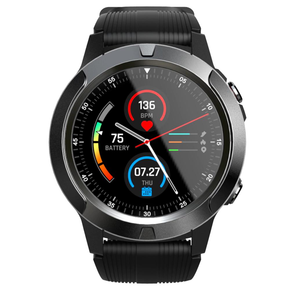 Smartwatch Lokmat TK04, display 1.3 inch IPS cu touch screen, rezolutie 240 x 240 pixeli, GPS, Ram 128 MB + 64 MB, baterie 320 mAh, monitorizare ritmului cardiac, calitatea somnului, tensinii arteriale, presiunea aerului