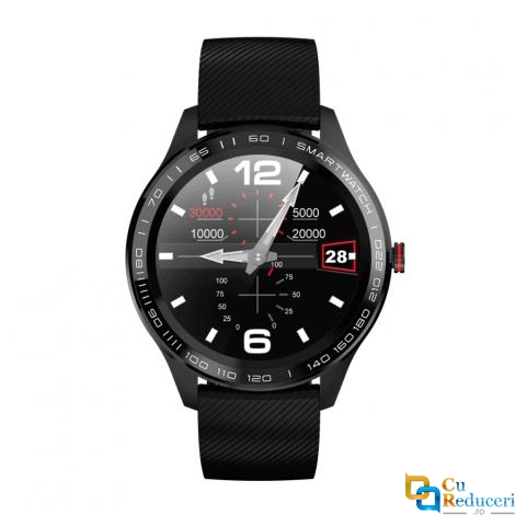 Ceas smartwatch Kingwear L9, display 1.3 inch IPS cu touch screen, rezolutie 240 x 240 pixeli, capacitate baterie 300 mAh 