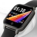 Ceas smartwatch Kingwear T1, display 1.3 inch IPS cu touch screen, rezolutie 240 x 240 pixeli, functii de monitorizare a sanatatii + temperatura corpului