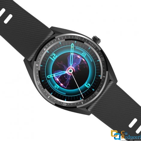 Ceas smartwatch Kingwear KW32, display 1.3 inch TFT cu touch screen, rezolutie 240 x 240 pixeli, capacitate baterie 460 mAh, functii pentru monitorizarea sanatatii