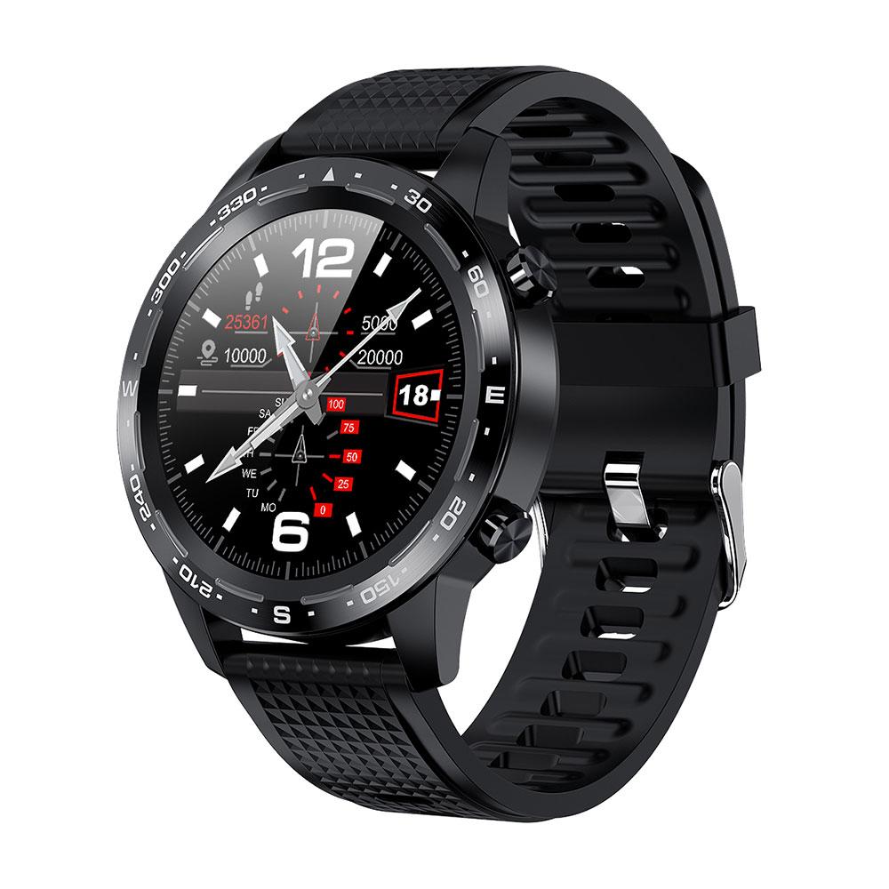 Ceas smartwatch Kingwear L12, display 1.54 inch IPS cu touch screen, rezolutie 240 x 240 pixeli, capacitate baterie 300 mAh 