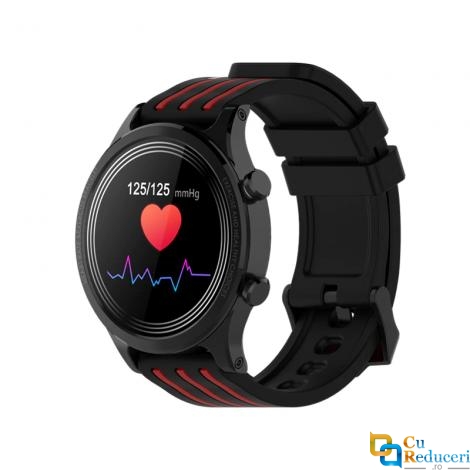 Ceas smartwatch Kingwear E5, display 1.28 inch cu touch screen, rezolutie 240 x 240 pixeli, baterie 200mAh, rezistent la apa IP68, functii de monitorizare a sanatatii