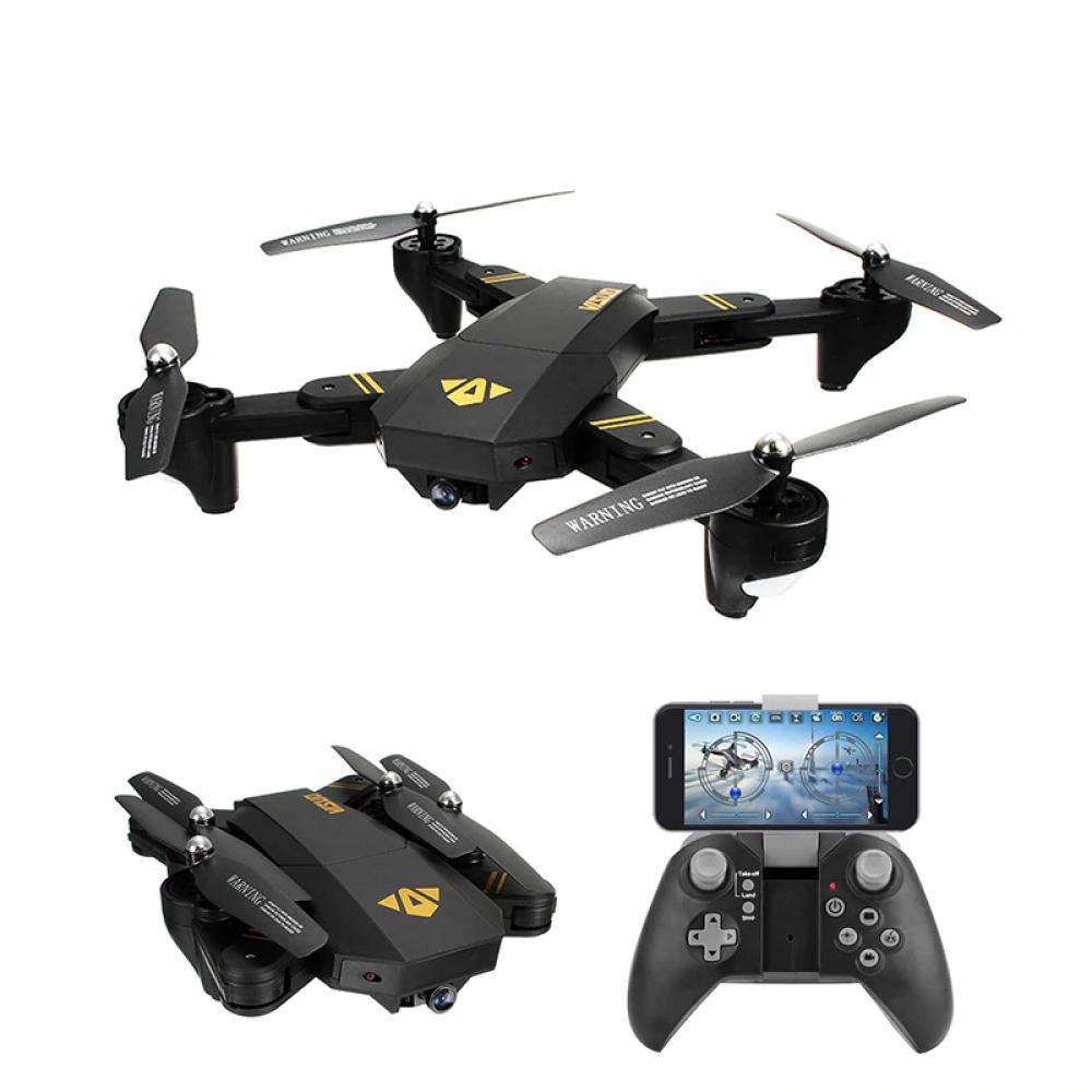 Drona Visuo XS809HW, brate pliabile, wifi, buton de Return To Home, camera 720 p cu transmisie live pe telefon, 2 x acumulatoare 3.7V 900 mAh