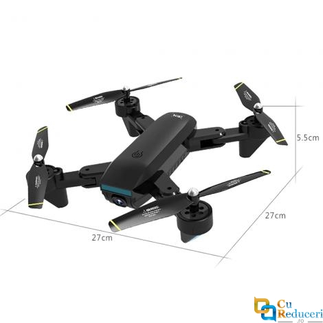Drona Visuo SG700-D 4K, brate pliabile, wifi, buton de Return To Home, camera 1080p cu transmisie live pe telefon, capacitate baterie: 3.7V 1600 mAh, autonomie zbor ~ 20 de minute