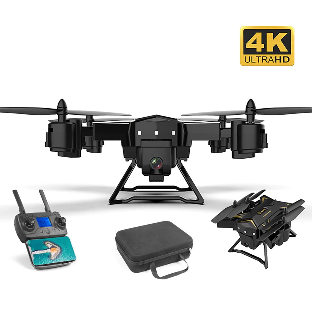Drona Visuo KY601S 4K HD, brate pliabile, buton de Return To Home, camera 4K cu transmisie live pe telefon, capacitate baterie 3.7V 1800 mAh, autonomie zobor ~ 20 min