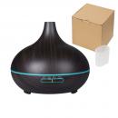 Umidificator de aer/Difuzor aromaterapie cu ultrasunete, 300ml, 7 efecte de lumina, cu telecomanda, lemn wenge