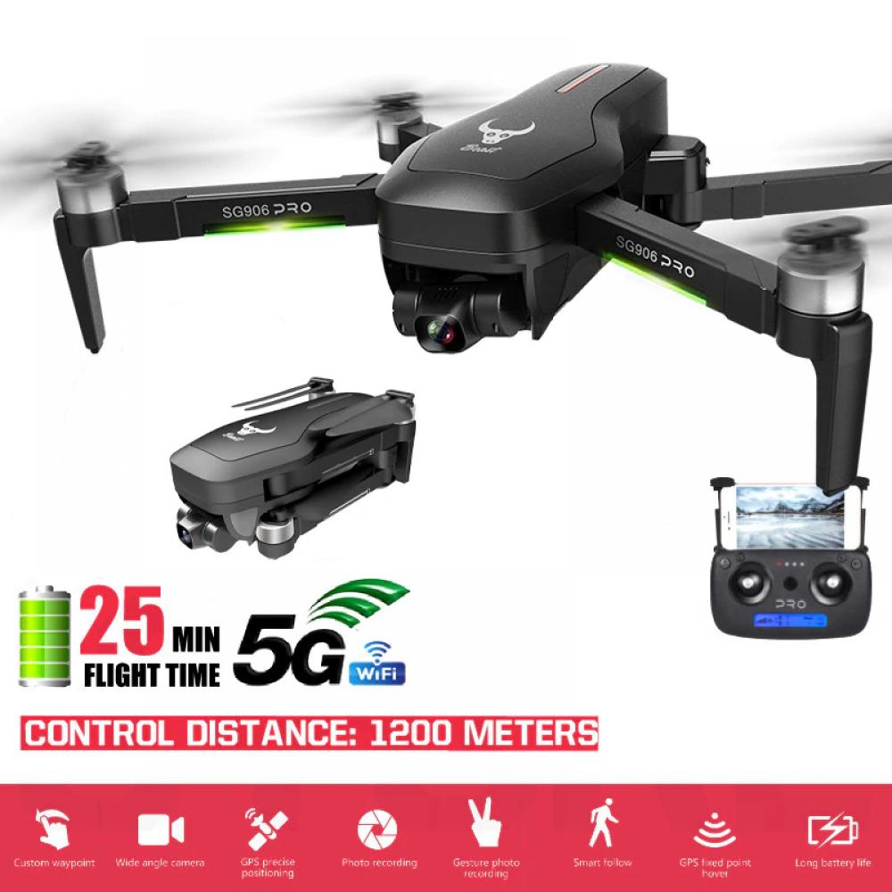 Drona SLX SG906 PRO 4K 5G GPS, brate pliabile, wifi, buton de Return To Home, camera 4K HD cu transmisie live pe telefon, capacitate baterie: 7.4V 2800 mAh, autonomie zbor ~ 25 de minute