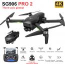 Drona SLX SG906 PRO 2 4K 5G GPS, buton de Return To Home, stabilizator 3 axe, camera Sony 4K HD cu transmisie live pe telefon, capacitate baterie: 7.6V 3400 mAh, autonomie zbor ~ 26 de minute