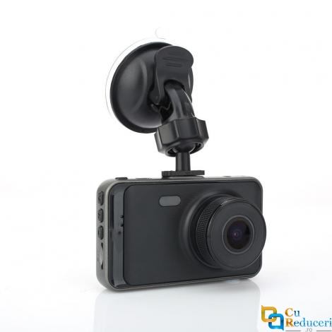 Camera de bord (dubla) DVR 1080P Full HD 3 inch IPS, senzor G, vedere nocturna, unghi de filmare 170 °, puteti inregistra fata si spate in acelasi timp, rezolutie camera 1920x1080