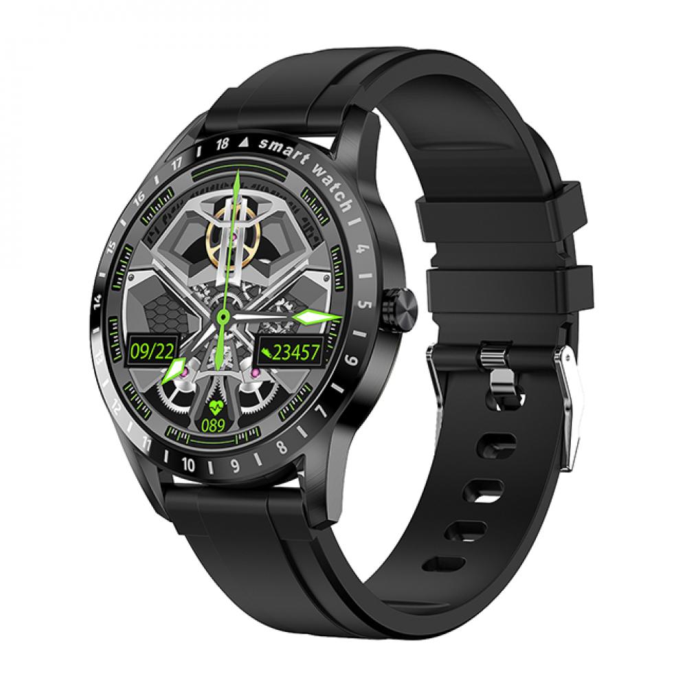 Ceas smartwatch Kingwear LA10, display 1.39 inch AMOLED cu touch screen, rezolutie 454 x 454 pixeli, capacitate baterie 500 mAh 