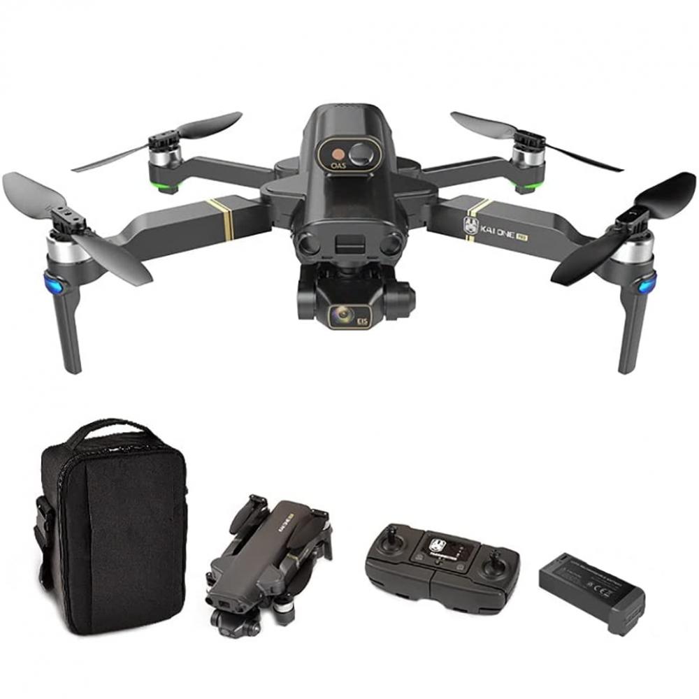 Drona profesionala KAI ONE MAX cu obiectiv pentru evitarea obstacolelor cu laser, cu 2 camera, 4k/8k HD EIS, 5G Wifi, GPS, stabilizator pe 3 axe, brate pliabile, distanta de control: ~1200 m, autonomie zbor ~ 25 de minute 