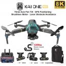 Drona profesionala KAI ONE MAX cu obiectiv pentru evitarea obstacolelor cu laser, cu 2 camera, 4k/8k HD EIS, 5G Wifi, GPS, stabilizator pe 3 axe, brate pliabile, distanta de control: ~1200 m, autonomie zbor ~ 25 de minute 