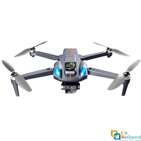 Drona K911 MAX GPS cu obiectiv pentru evitarea obstacolelor laser 360°, cu 2 camera 4k/8k HD ESC FPV, 5G Wifi, GPS, brate pliabile, distanta de control: ~1200 m, autonomie zbor ~ 20 de minute 