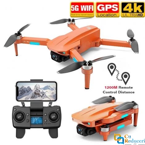 Drona L700 PRO 4K GPS, camera dual profesionala 4k HD ESC, 5G Wifi, GPS, brate pliabile, distanta de control ~1200 m, capacitate baterie 7.4V 2200 mAh, autonomie zbor ~ 25 de minute 