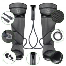 Aparat de masaj pentru picioare Fit King-S9015 cu compresie de aer, cu 3 moduri de masaj, 3 intensitati, 10 tipuri de tehnici si metode de masaj, imbunatateste circulatia sangelui, amelioriaza oboseala, incalzeste genunchii