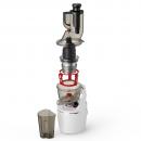 Storcator de fructe si legume cu melc, 240W, 55 RPM, antipicurare, recipient suc 700 ml, recipient pulpa 700 ml, functie reverse, presare la rece, tub alimentare 7.6 cm, alb