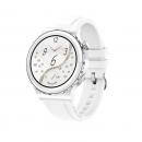 Ceas Smartwatch E23, Ecran tactil de 1,32, BT CALL, curea silicon, capacitate baterie 220mAh, memorie ROM 256KB, RAM 192KB Flash, 64MB, oxigen in sange, ritm cardiac, monitorizare activitati, player muzica, alb