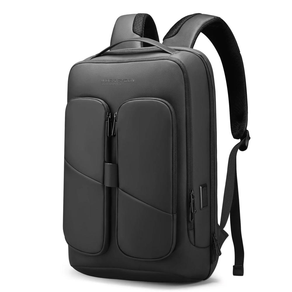 Rucsac/Ghiozdan Mark Ryden compatibil cu laptop 15.6 inch, tableta 11 inch, port USB si micro USB, full impermeabil, 3 modalitati de purtare, unisex, spatios, negru, perfect pentru calatorie, servici sau scoala