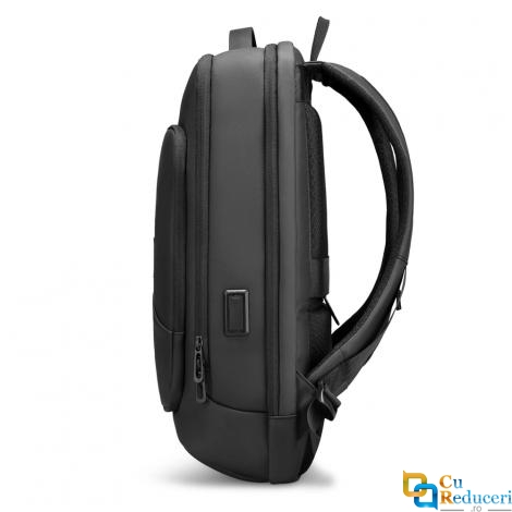 Rucsac/Ghiozdan Mark Ryden compatibil cu laptop 15.6 inch, tableta 11 inch, port USB si micro USB, full impermeabil, 3 modalitati de purtare, unisex, spatios, negru, perfect pentru calatorie, servici sau scoala