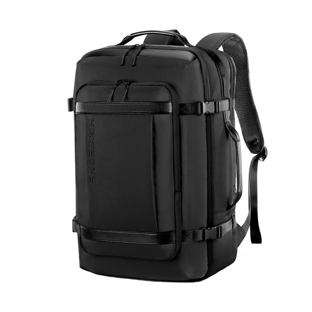  Rucsac de calatorie, Kingsons, compatibil cu laptop 17 inch, 35L, port USB, full impermeabil, sistem antifurt, unisex, negru