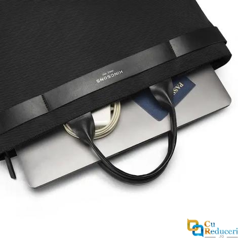 Servieta Kingsons potrivita pentru laptop 15,6 inch si tableta 9.7 inch, impermeabila, rezistenta la uzura, neagra, potrivita pentru afaceri, scoala sau timp liber