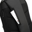 Geanta pentru umar/piept Mark Ryden, cu o singura curea, full impermeabila, Port USB, sistem antifurt, eleganta si practica, unisex, spatioasa, compatibila cu tableta 11 inch, neagra