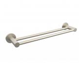 Suport prosop baie, Momali, dublu, cu fixare ascunsa pe perete, otel inoxidabil, dimensiune 600x60 mm